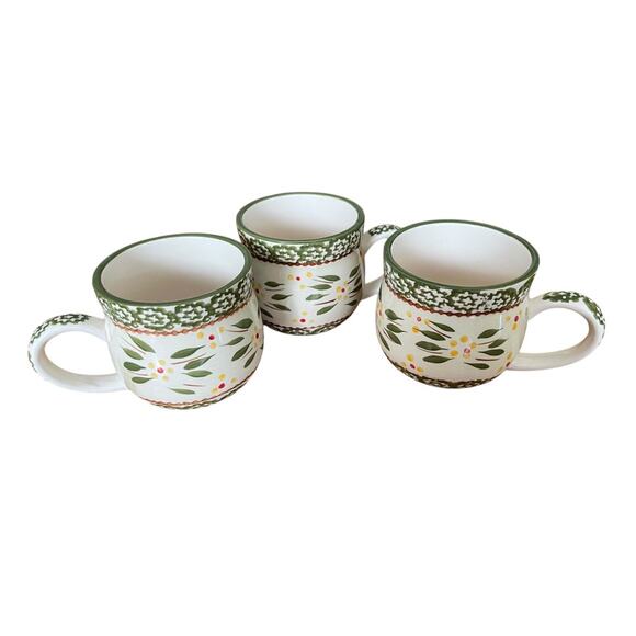 Set of 3 Temp-tations Old World Green 12 oz Mugs - Picture 11 of 12